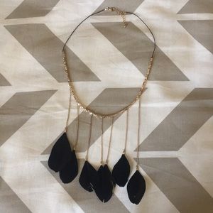 Black and Gold Feather Necklace!!!
